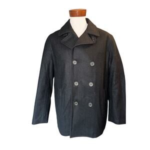 Michael Kors Men’s Black Wool Blend Black Coat | Size Large